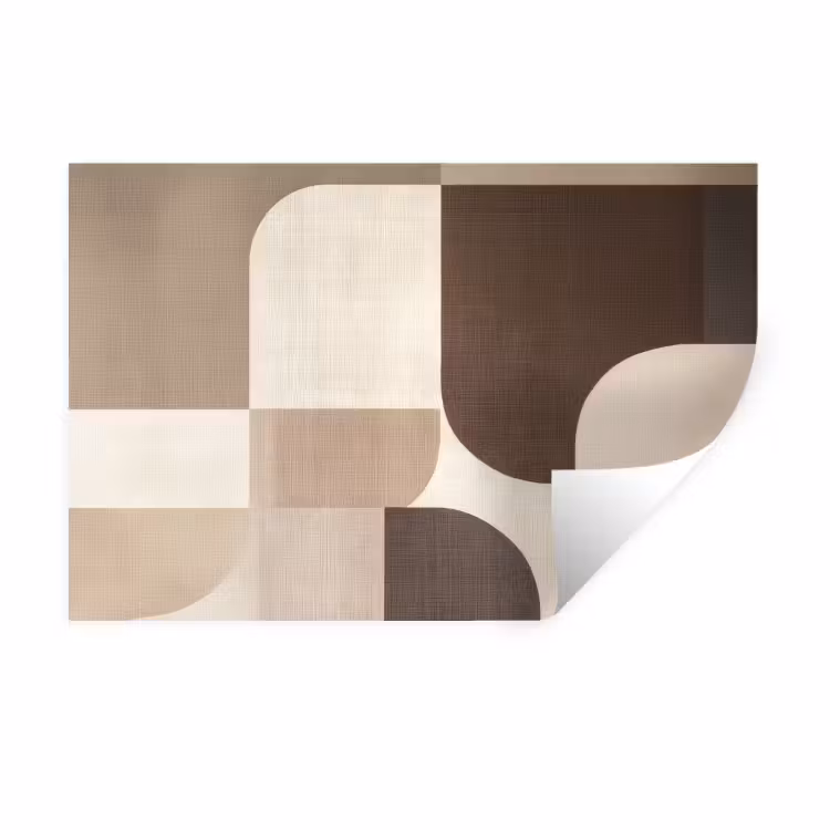 Geometrisch - Geweven structuur - Modern Muursticker klein -3d