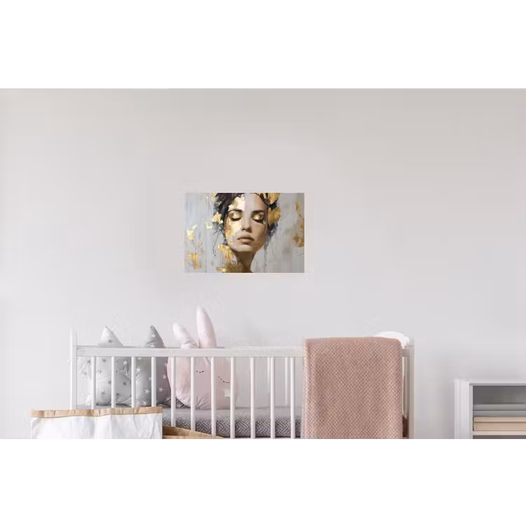 Sierlijk - Vrouw - Goud - Ogen Muursticker klein -kinderkamer