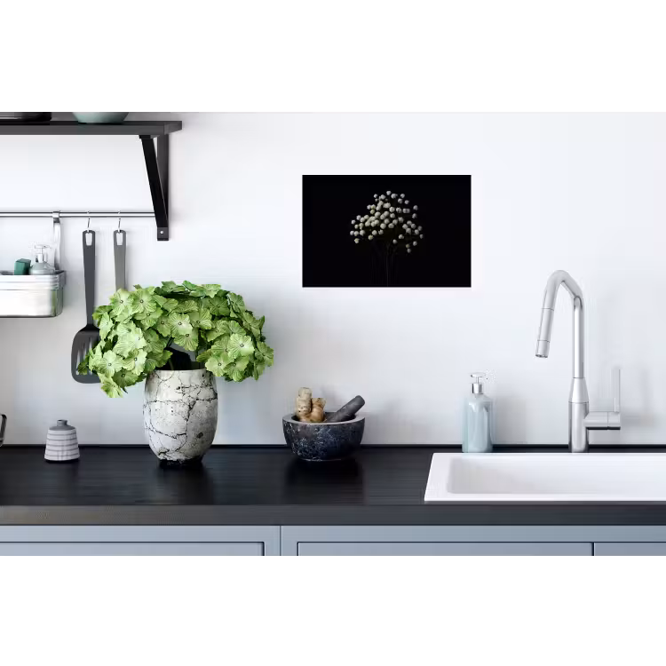 Gipskruid - Bloemetjes - Wit - Minimalistisch Muursticker klein -keuken
