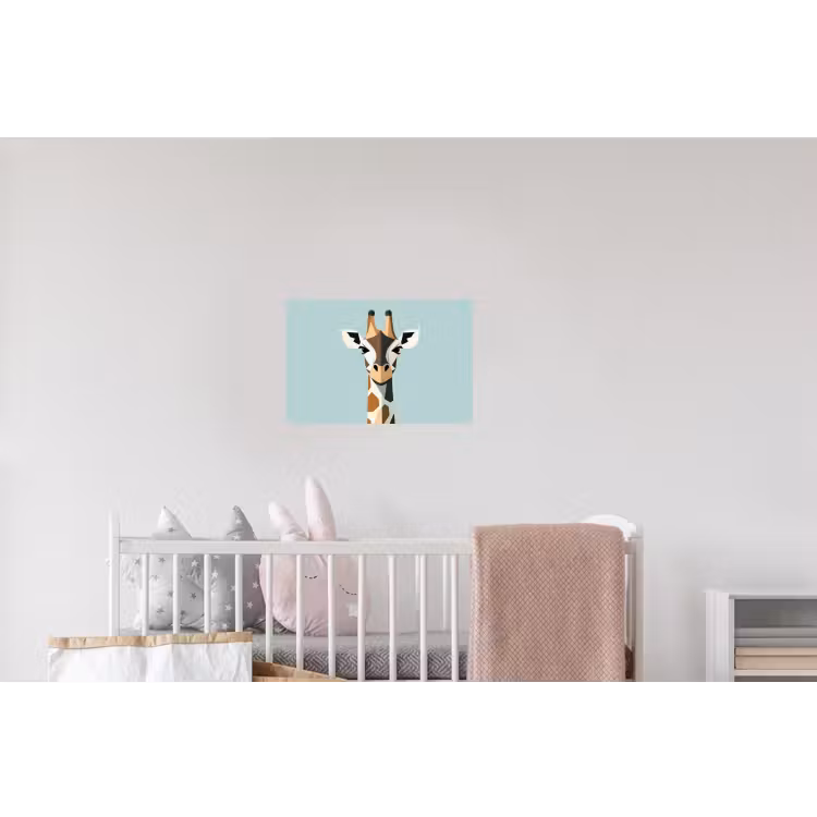 Giraffe - Illustratie - Bruin - Minimalistisch Muursticker klein -kinderkamer