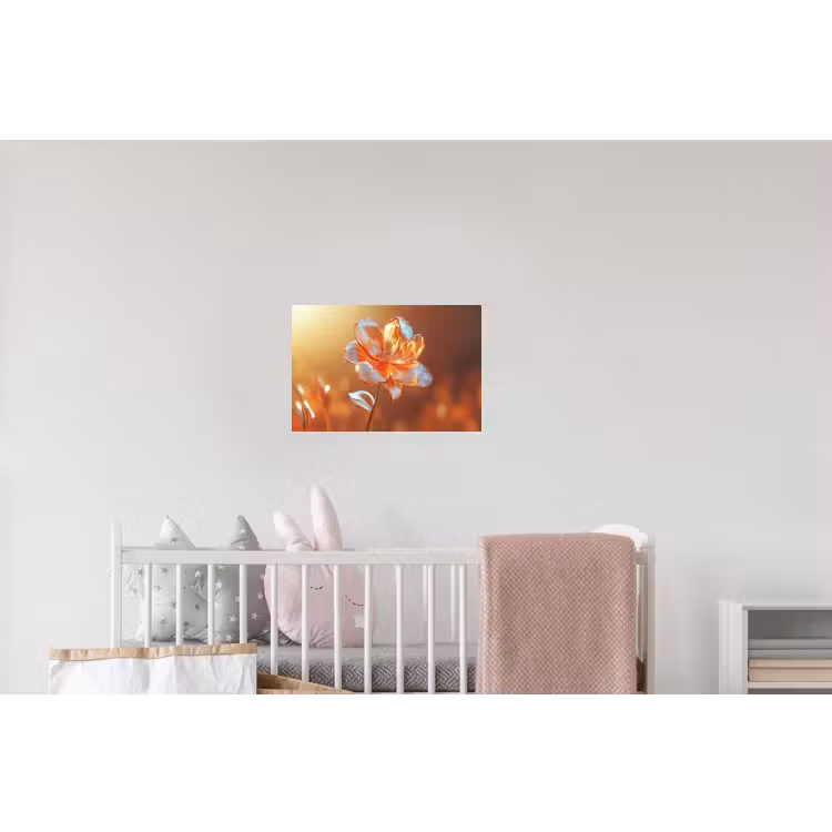 Glazen - Bloem - Zonlicht Muursticker klein -kinderkamer