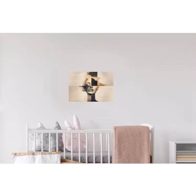 Goud - Vrouw - Rechthoeken Muursticker klein -kinderkamer
