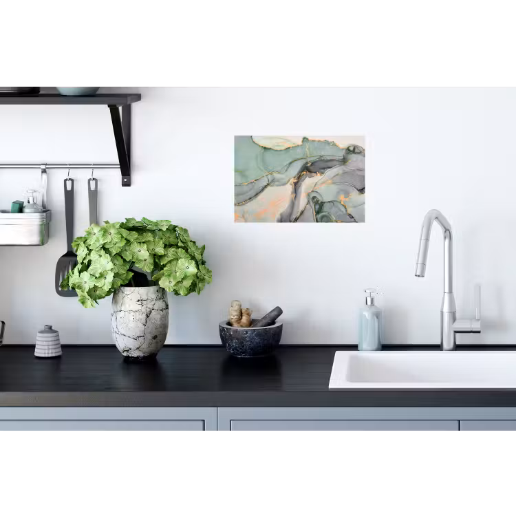 Goud - Marmer - Groen - luxe - Glitter - Marmerlook Muursticker klein -keuken