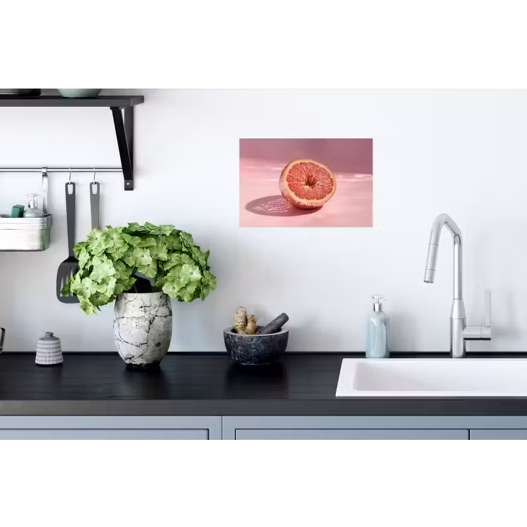 Grapefruit - Roze - Disco - Shiny Muursticker klein -keuken