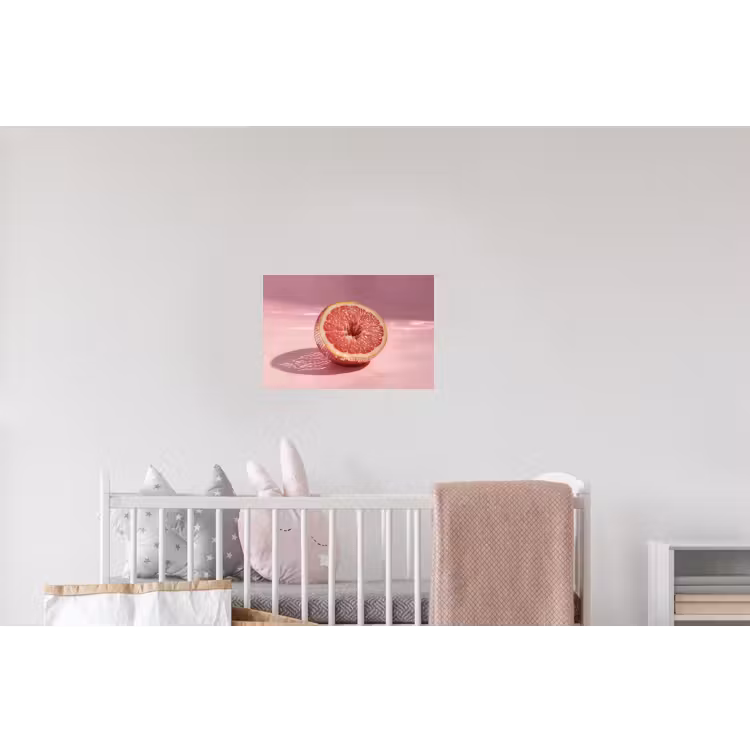 Grapefruit - Roze - Disco - Shiny Muursticker klein -kinderkamer