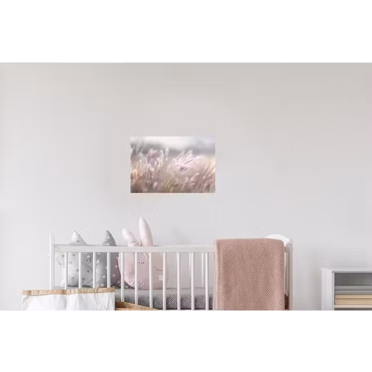 Graspluimen - Wind - Beige - Mistig Muursticker klein -kinderkamer