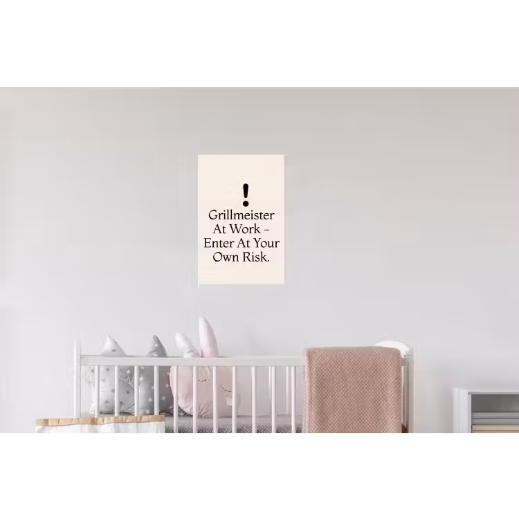 Grill - Uitroepteken - Zwart - Tekst Muursticker klein -kinderkamer