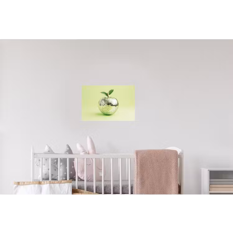 Groen - Disco - Decoratie - Appel Muursticker klein -kinderkamer