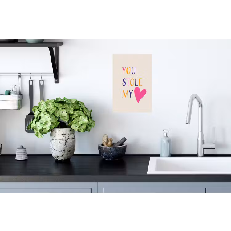 Hart - Valentijn - Tekst Muursticker klein -keuken