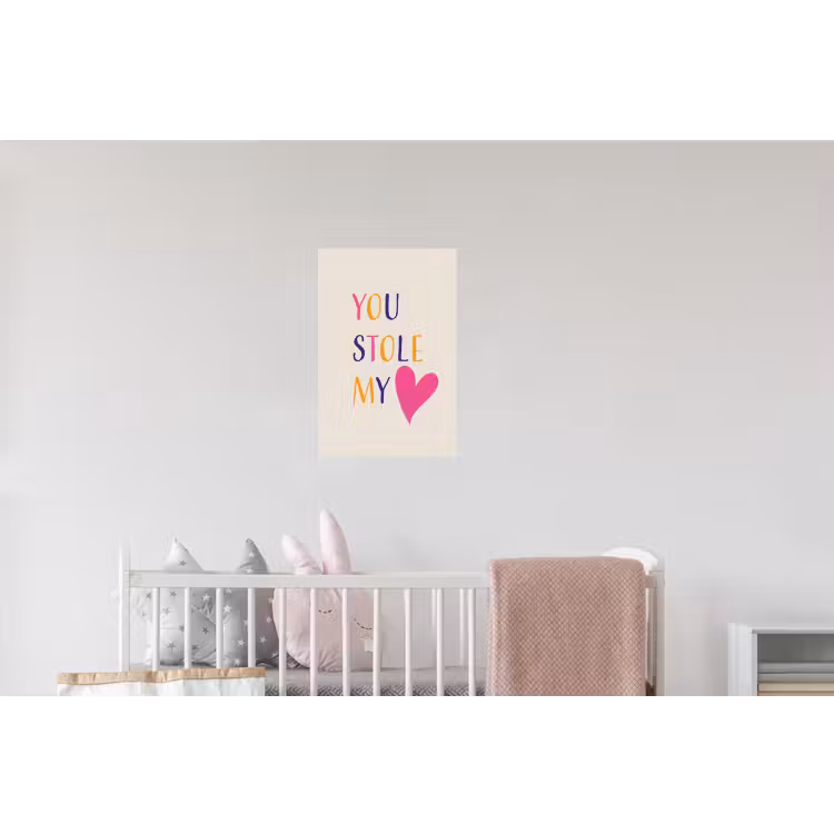 Hart - Valentijn - Tekst Muursticker klein -kinderkamer