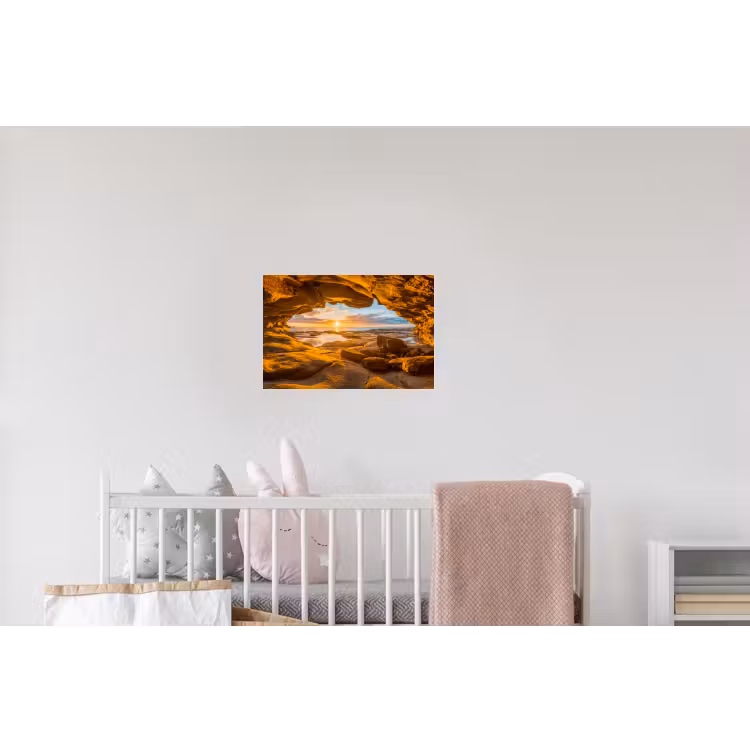 Grot - Zee - Horizon - Zonsondergang Muursticker klein -kinderkamer