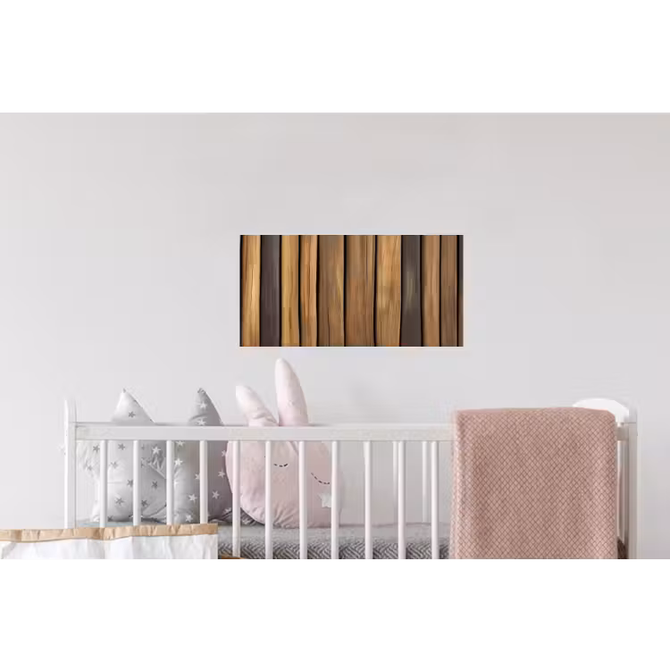 Hout - Planken - Natuurtinten Muursticker klein -kinderkamer