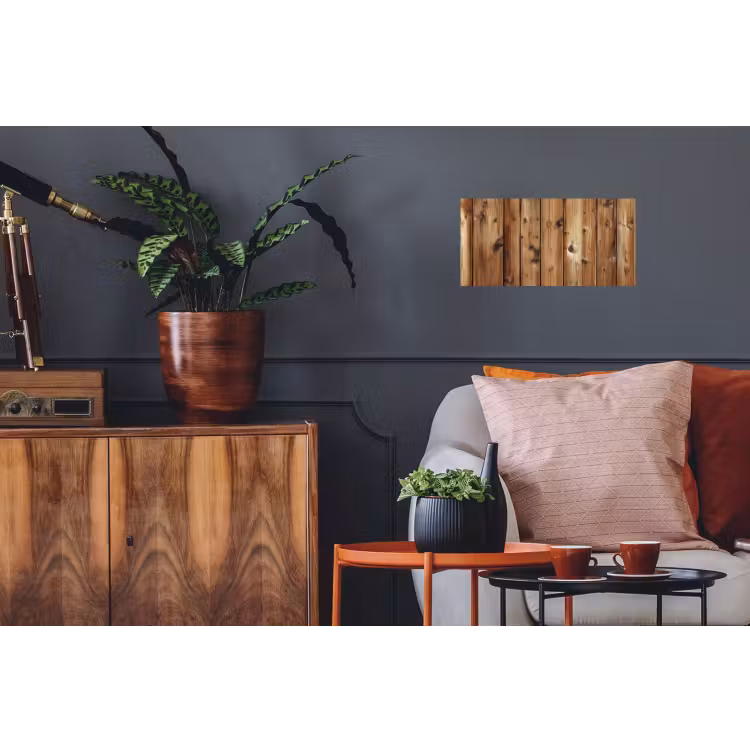 Hout - Planken - Bruin Muursticker klein -kamerbank