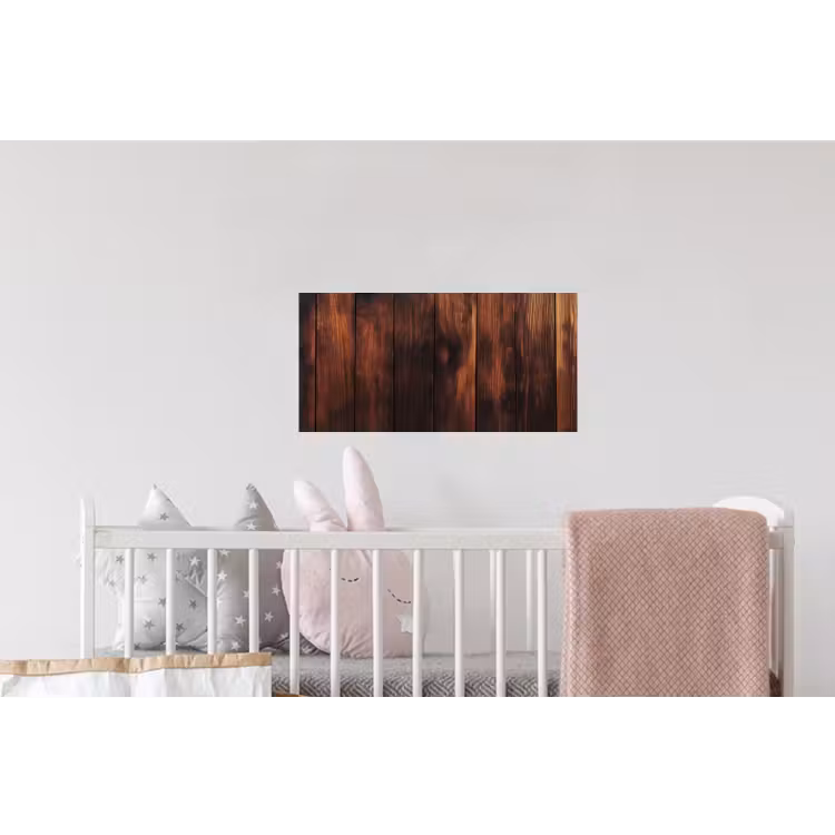 Hout - Planken - Vintage - Donkerbruin Muursticker klein -kinderkamer