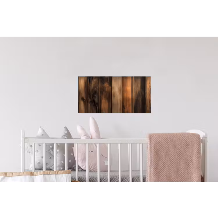 Hout - Rustiek - Donkere Planken Muursticker klein -kinderkamer