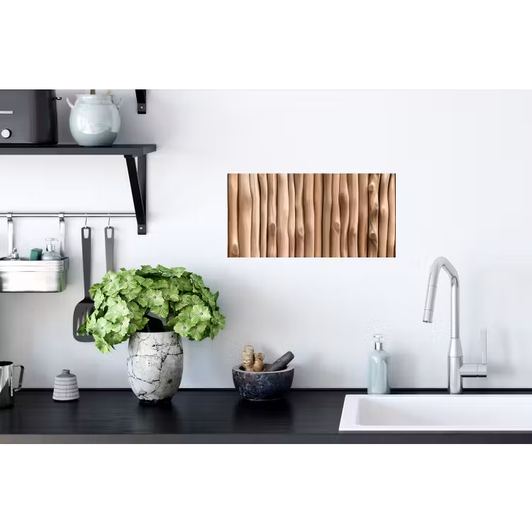 Hout - Stam - Lichtbruin Muursticker klein -keuken