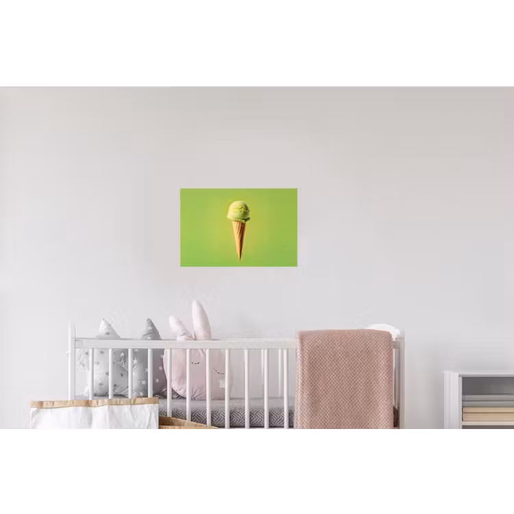 Hoorntje - Schepijs - Groen Muursticker klein -kinderkamer