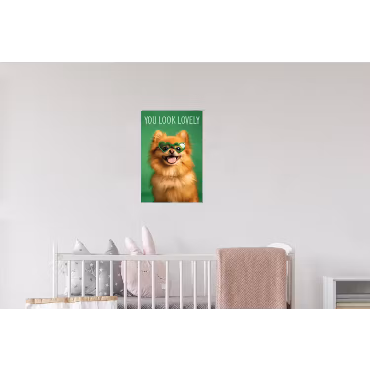 Hond - Zonnebril - Valentijn - Love Muursticker klein -kinderkamer