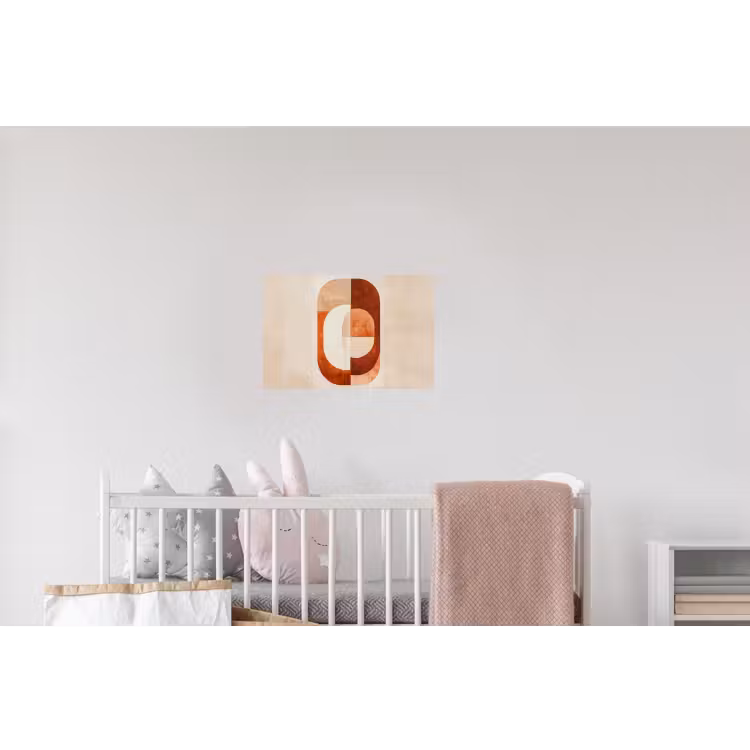 Illustratie - Abstract - Vormen - Rood Muursticker klein -kinderkamer