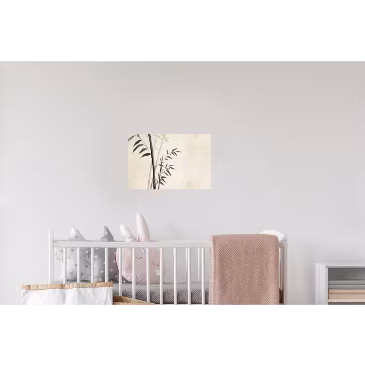 Japandi - Bamboe - Beige Muursticker klein -kinderkamer