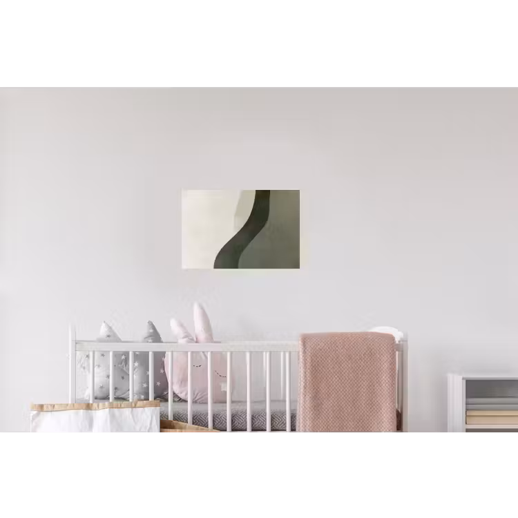 Japandi - Groen - Abstract - Modern Muursticker klein -kinderkamer