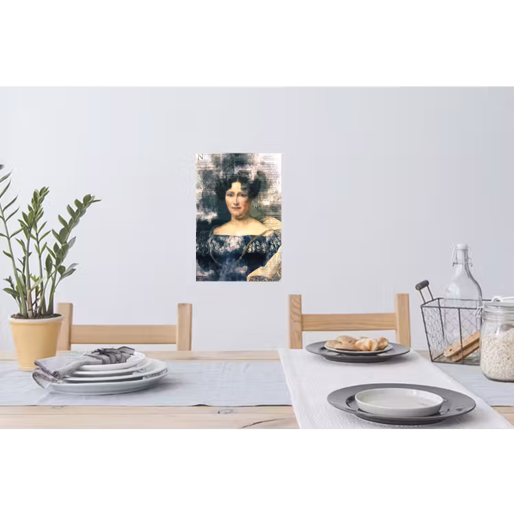Johanna Henriette Engelen - Dubois Drahonet - Krant Muursticker klein -eettafel