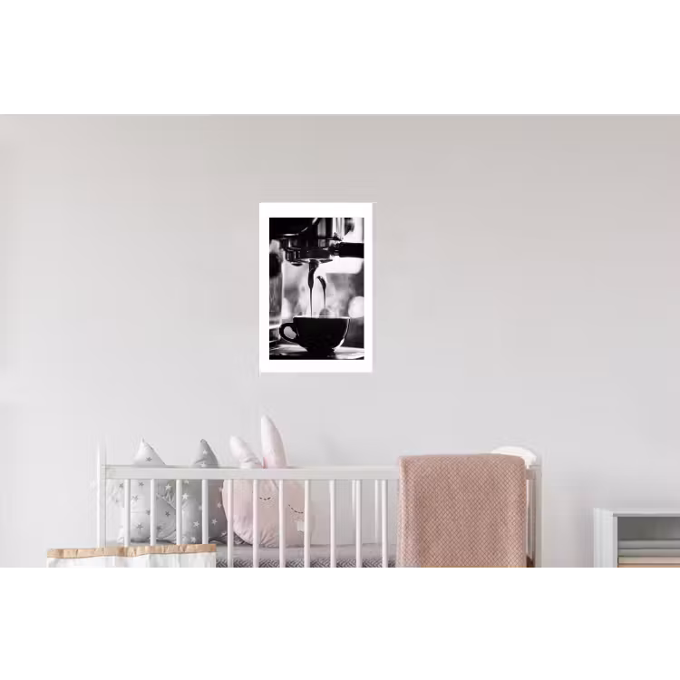 Coffee - Espresso - Koffiemachine - Kop Muursticker klein -kinderkamer