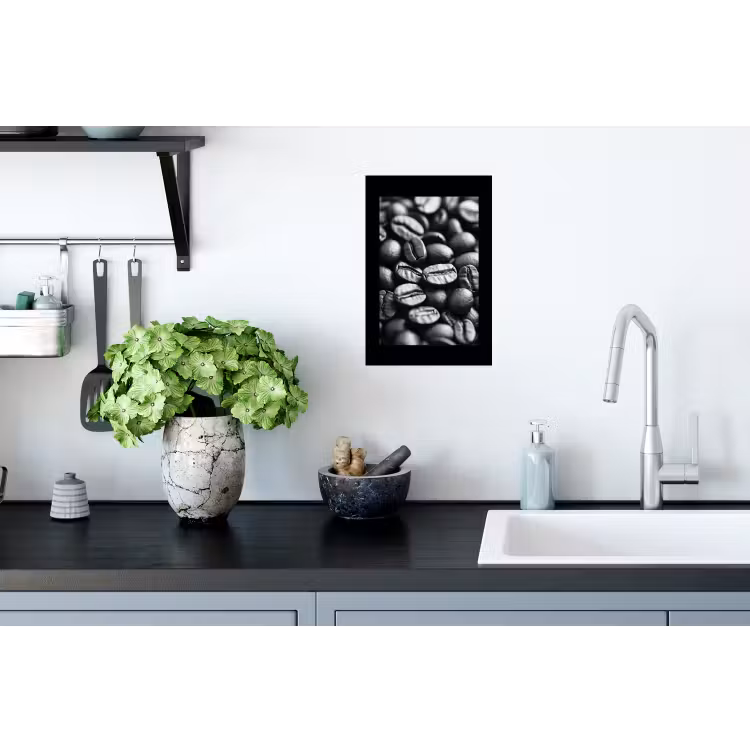 Koffiebonen - Zwart - Vintage Muursticker klein -keuken