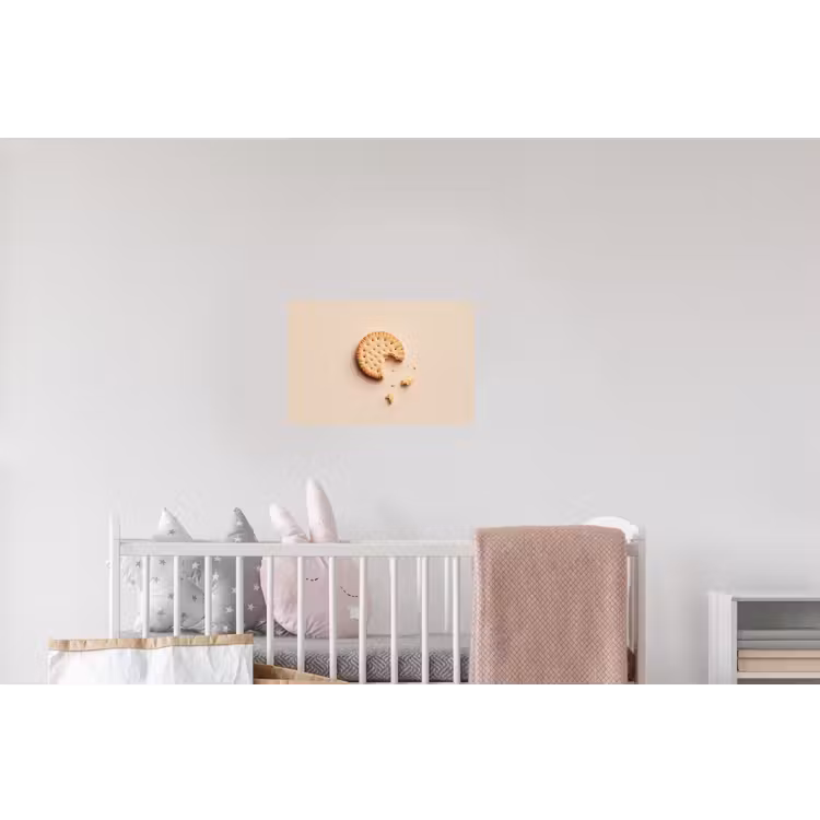 Koekje - Kruimels - beige Muursticker klein -kinderkamer