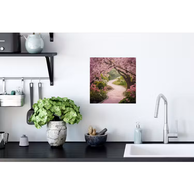Kersenbloesem - Natuur - Sakura - Pad - Japanse tuin Muursticker klein -keuken