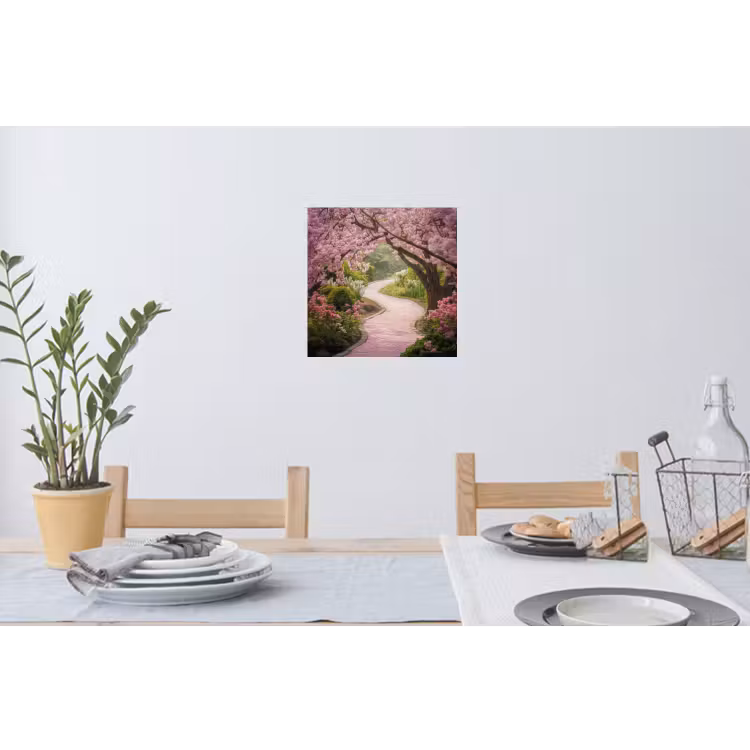 Kersenbloesem - Natuur - Sakura - Pad - Japanse tuin Muursticker klein -eettafel