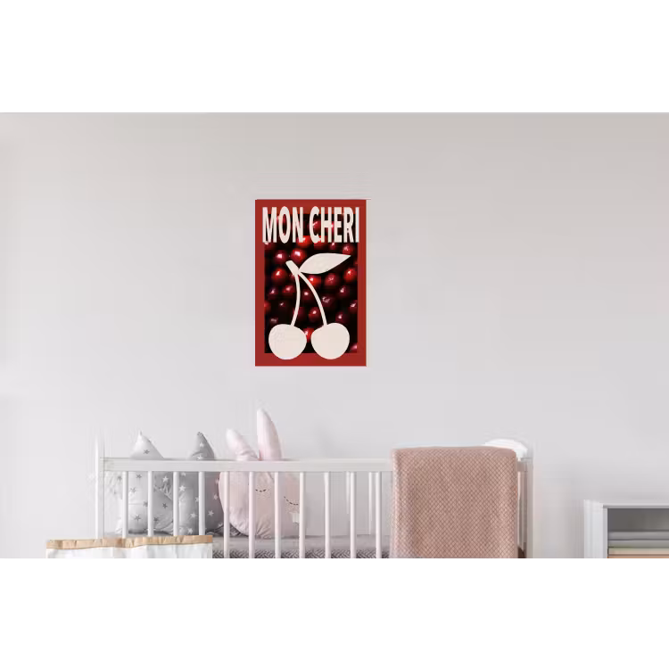 Kersen - Illustratie - Rood Muursticker klein -kinderkamer