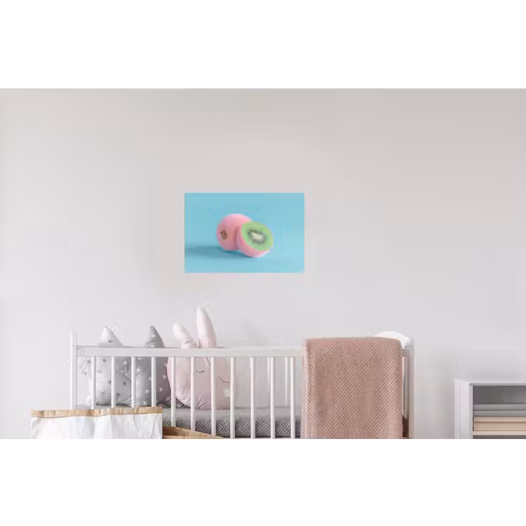 Kiwi - Blauw - Surrealistisch Muursticker klein -kinderkamer
