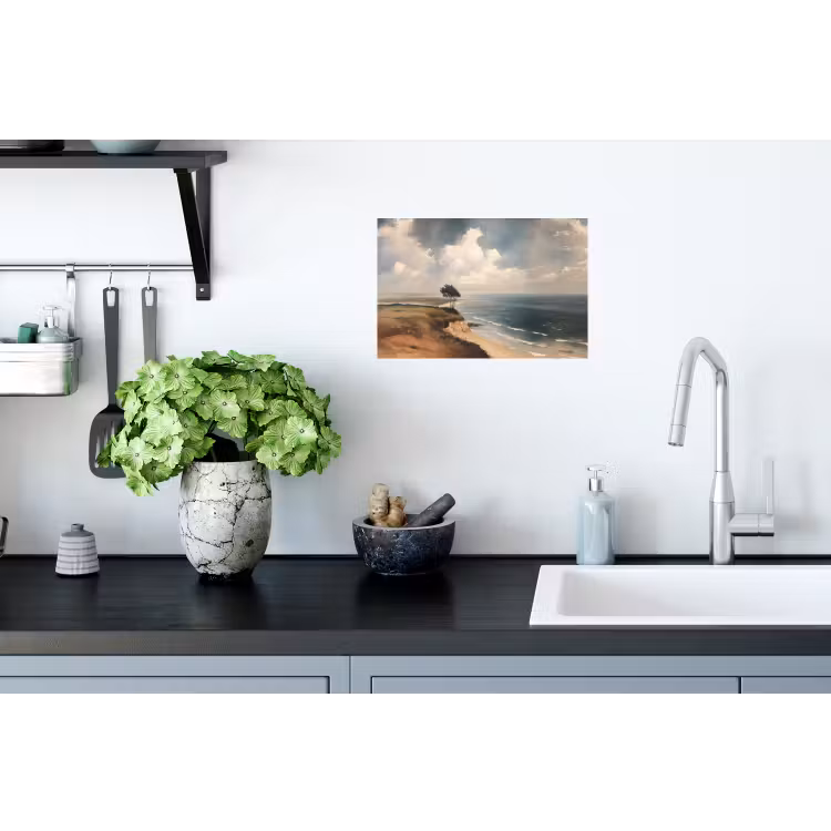 Klif - Zee - Boom Muursticker klein -keuken
