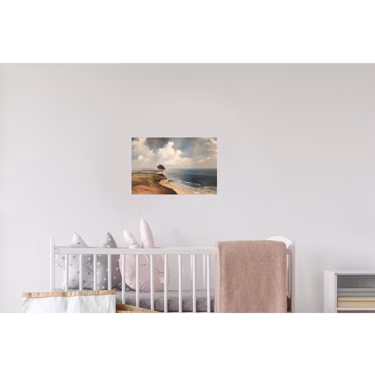 Klif - Zee - Boom Muursticker klein -kinderkamer