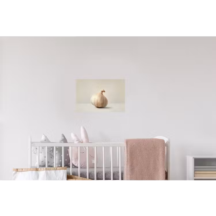 Knoflook - Natuurlijk - Beige Muursticker klein -kinderkamer