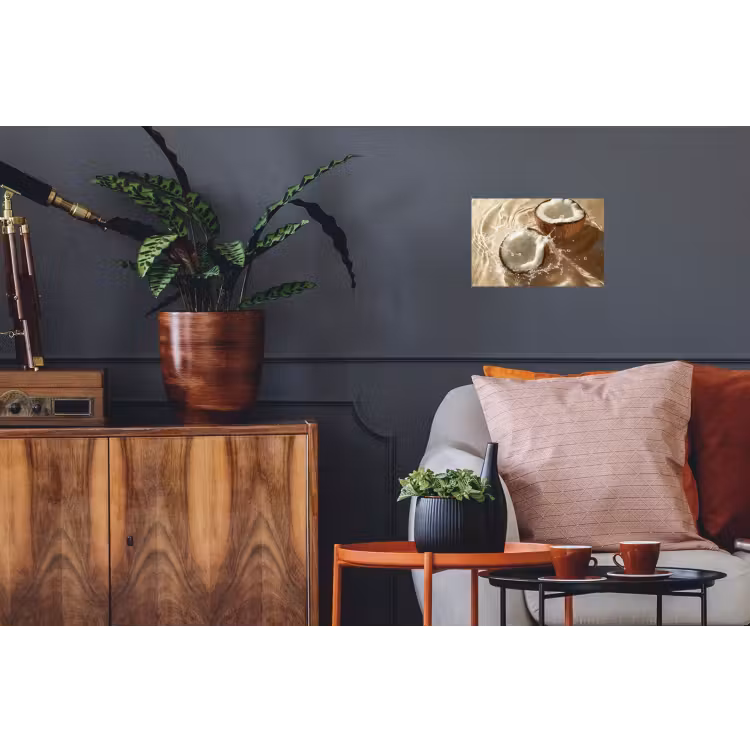 Kokosnoot - Water - Beige - Spetters Muursticker klein -kamerbank