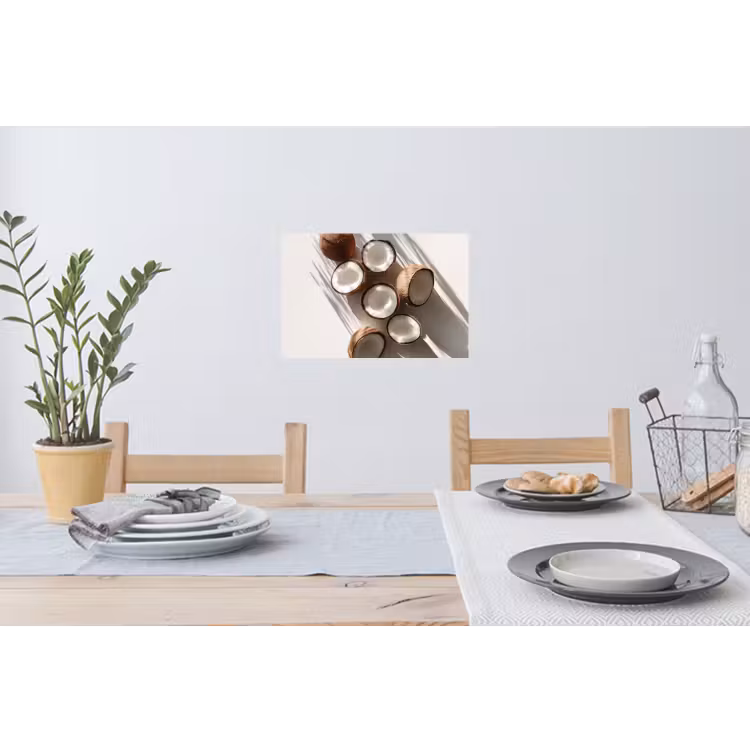 Kokosnoten - Bruin - Shaduw Muursticker klein -eettafel