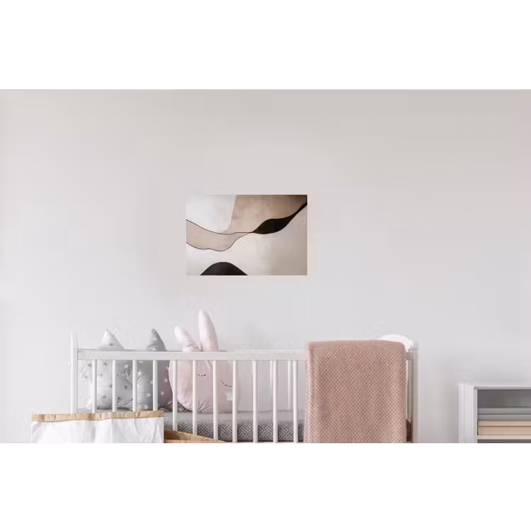 Contourlijnen - Abstracte landschap Muursticker klein -kinderkamer