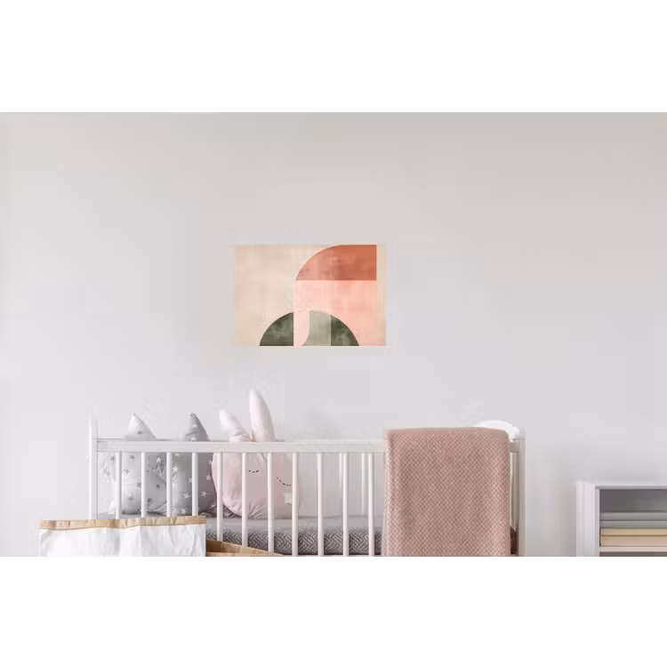 Cirkel - Abstract - Roze Muursticker klein -kinderkamer