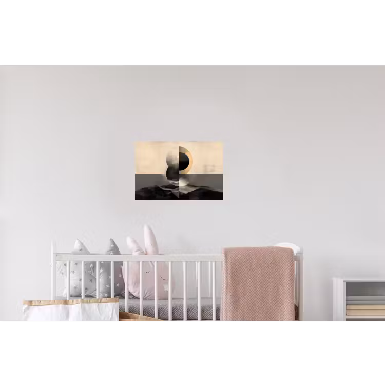 Cirkels - Schaduw - Abstract Muursticker klein -kinderkamer