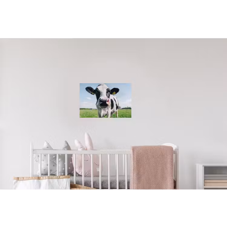 Koe - Weiland - Natuur - Dieren - Gras Muursticker klein -kinderkamer