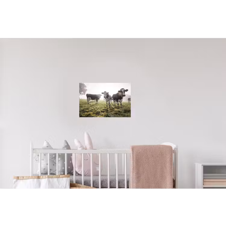 Koeien - Licht - Gras - Dieren Muursticker klein -kinderkamer
