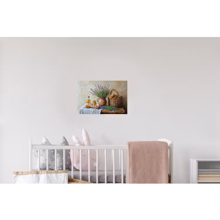 Lavendel - Brood - Stilleven Muursticker klein -kinderkamer
