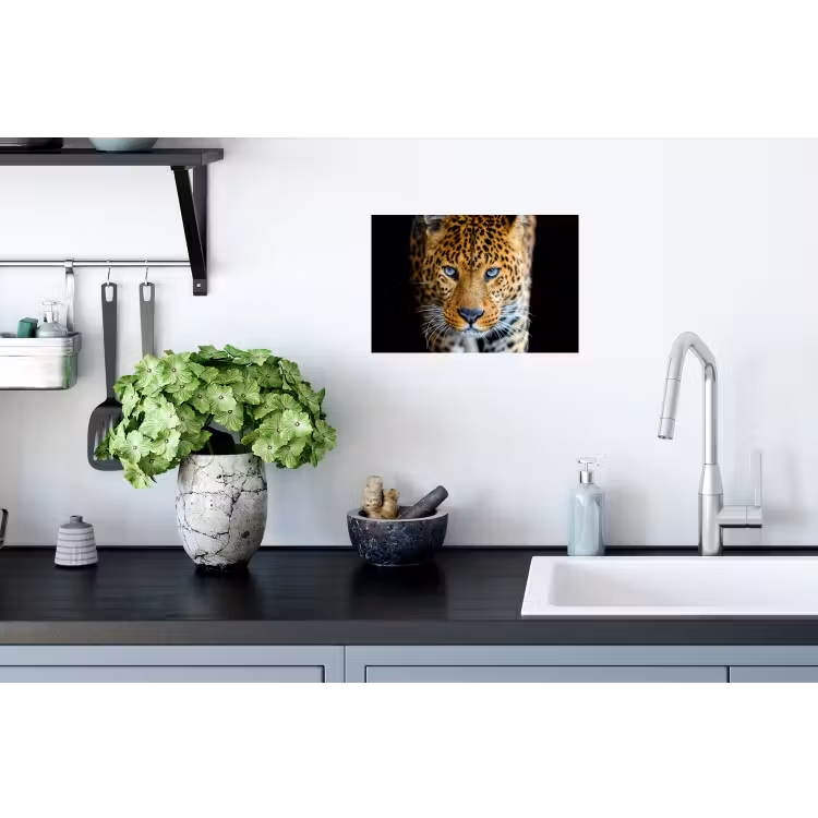 Luipaard - Dieren - Portret - Wilde dieren - Zwart Muursticker klein -keuken