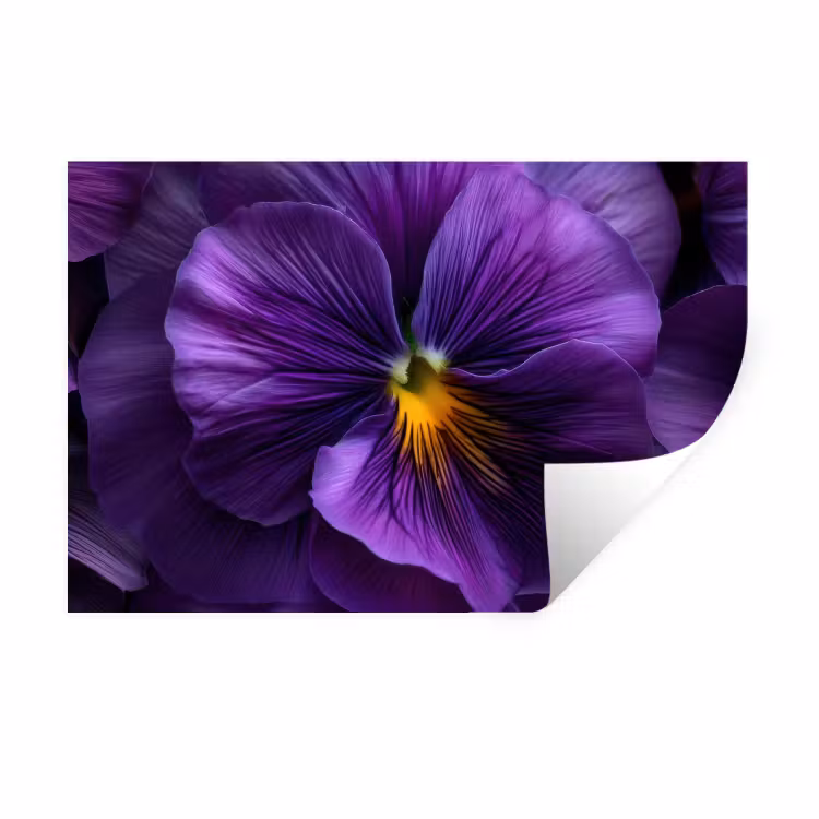 Paars - Viool - Diepte Muursticker klein -3d