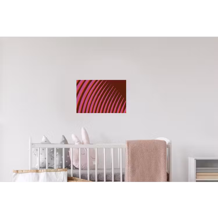 Lijnen - Rood - Beweging Muursticker klein -kinderkamer