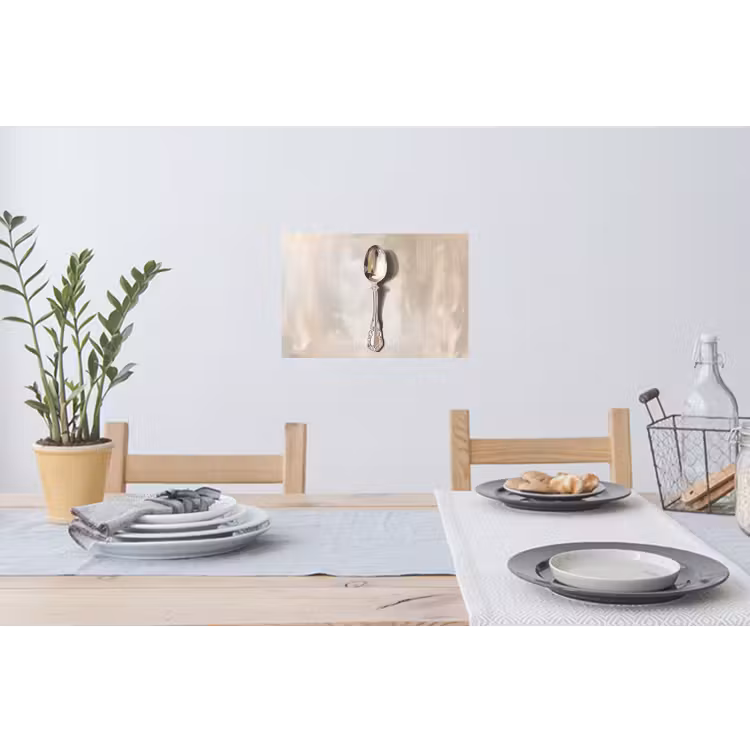 Lepel - Verf - Zilver Muursticker klein -eettafel