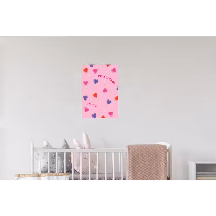 Lolly - Valentijn - Illustratie - Snoep Muursticker klein -kinderkamer