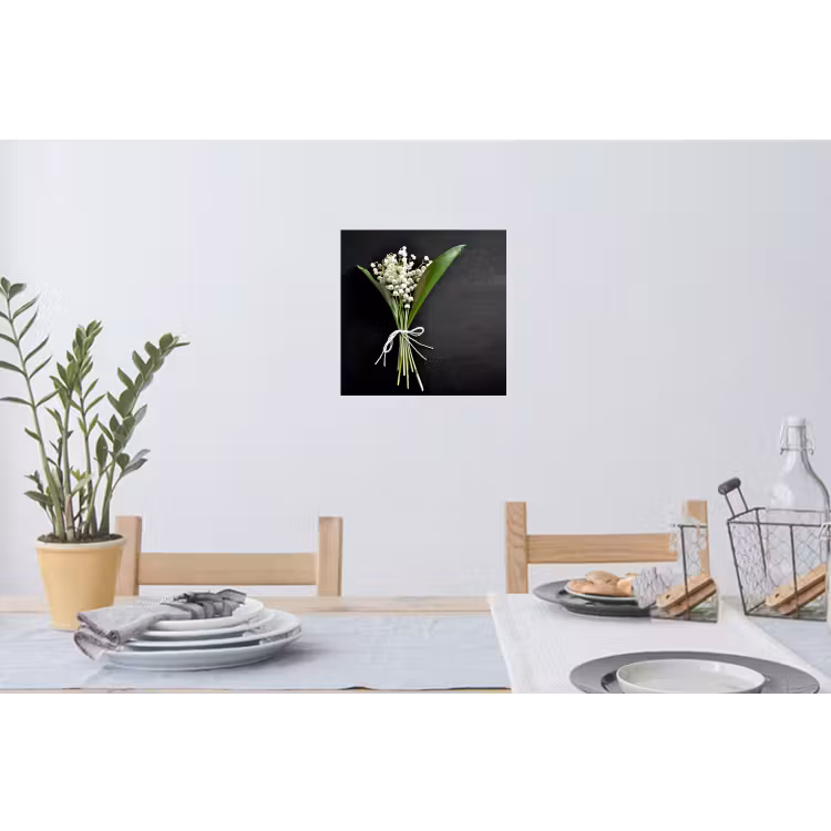 Lelietjes van dalen - Bloemen - Stilleven - Flora Muursticker klein -eettafel